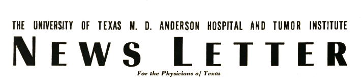MD Anderson Newsletters, 1960-1969 Archives