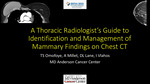 A Thoracic Radiologist’s Guide to Identification and Management of Mammary Findings on Chest CT by Toma Omofoye MD, Deanna Lane MD, Ioannis Vlahos PhD, and Alexandrra Millet MD