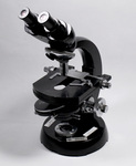 Microscope used by cell biologist, T.Ch Hsu, PhD
