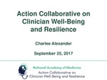Action Collaborative on Clinician Well-Being and Resilience by Charlee M. Alexander PhD