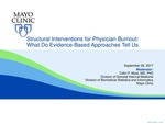 Structural Interventions for Physician Burnout: What Do Evidence-Based Approaches Tell Us by Colin P. West MD, PhD