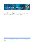 2022 Summer Experience Program Abstracts
