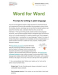 Five Tips for Writing in Plain Language