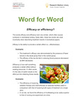 Efficacy or Efficiency? by Don Norwood