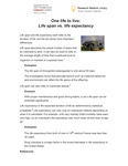 One Life to Live: Life Span versus Life Expectancy by Dawn Chalaire
