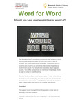 Should you have used "would have" or "would of"? by Bryan Tutt