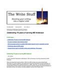 The Write Stuff - Summer 2018 (Vol. 15, No. 3) by Research Medical Library