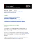 The Write Stuff - Winter 2021 (Vol. 18, No. 1) by Research Medical Library